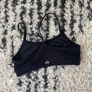 Alo Yoga Logo Black Sports Bra XS
